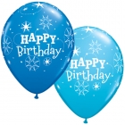 <p>38858 Воздушные шарики "Happy Birthday" темно/светло синий</p>