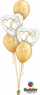 <p>15668 Фольгированный шарик наполненный гелием (Сердце с золотом) 46 cm - 7,00 €</p> <p>Композиция 23,50 €</p>