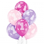 <p>5000191 Lateks õhupallid "1`st Birthday Girl" 6tk.- 4,60 €</p>