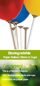 <p>9911929 Биоразлагаемые палочки для шариков (бумажные) 30сm; 100tk. - 11,16 €</p>